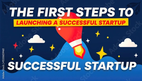 Fototapeta First Steps to Launch Successful Startup