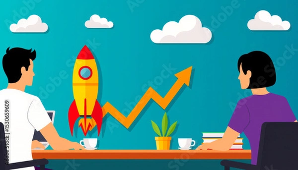 Fototapeta Team Collaboration for Business Growth