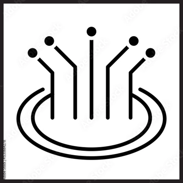 Obraz Fiber Optic Cable icon Design
