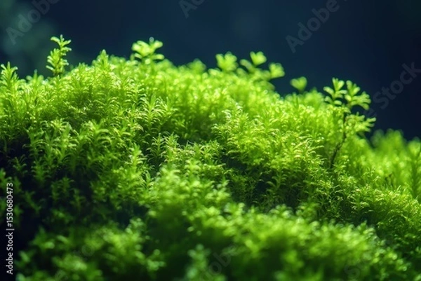 Obraz Close-up view of vibrant green moss.