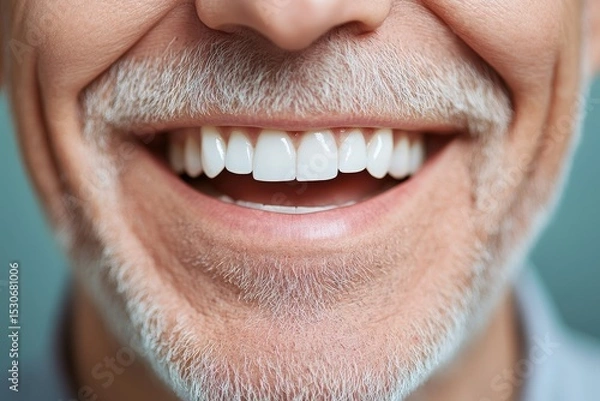 Obraz Close-up view of a smiling person's mouth and teeth.