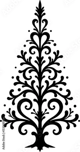 Fototapeta Extensive Christmas Tree Silhouette Bundle 