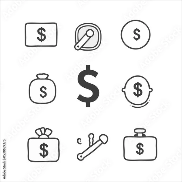 Fototapeta Budgeting icon set