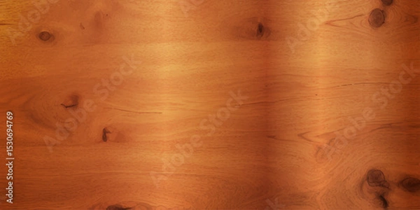 Obraz "High Gloss Lacquered Wood Panels with Rich, Deep Brown Tones and Polished Reflective Surfaces, Accentuating the Natural Grain and Creating a Luxurious, Retro-Inspired Background"
