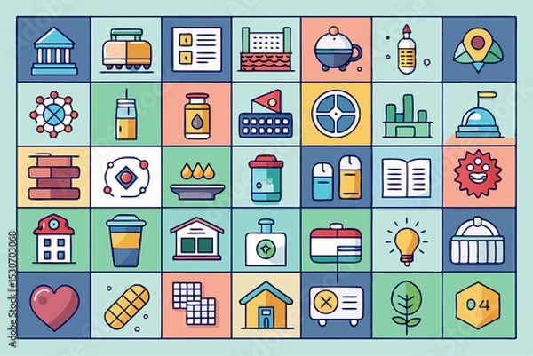 Fototapeta seamless pattern with colorful houses
