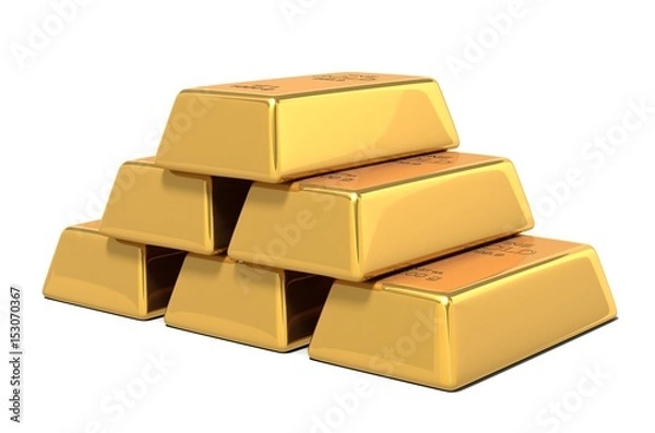 Obraz gold bars 3d illustration