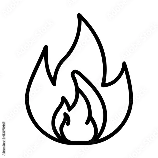 Fototapeta Fire icon, Frame icon