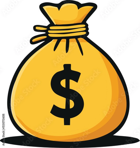 Obraz Money Bag with Dollar Sign - Financial Success Icon

