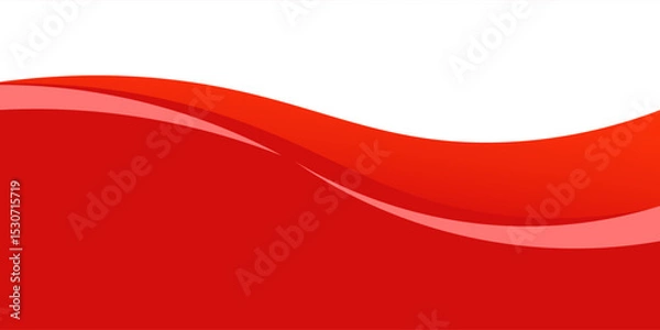 Obraz Vector red line background curve element with white space for text and message design art overlapping layers  vector. Eps10