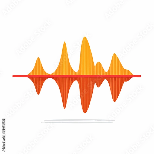 Fototapeta Flat Design Illustration of Uncooked Spaghetti Standing Upright in Red Bowl

