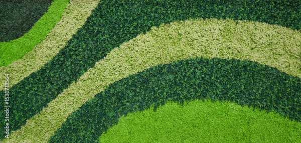 Fototapeta Design Pattern Artificial Green Plant Texture on Wall 
