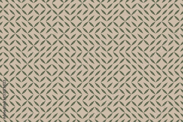 Fototapeta Monochrome technology background, neutral earthy colors, abstract geometric bg with random placed design elements, seamless vector pattern intricate chaotic connected shapes grid