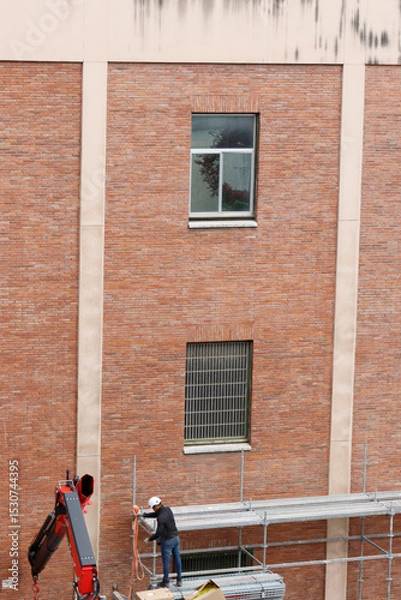 Obraz Maintenance works on a building
