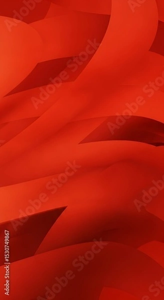 Obraz Modern layered red background with fluid shapes, creating a sense of movement and visual interest for digital content