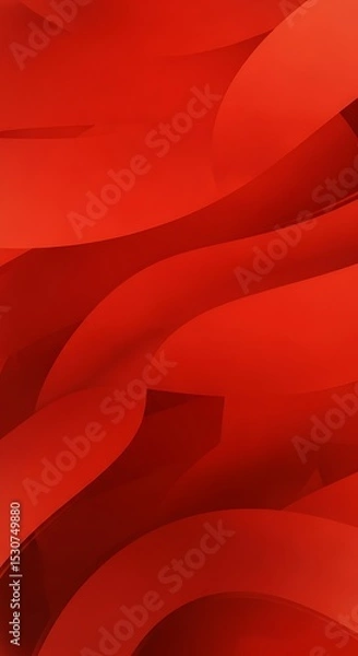 Obraz Eye-catching abstract red wallpaper with soft, undulating forms, suitable for energetic and modern design projects