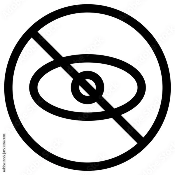 Fototapeta Restricting viewing content symbol icon in black and white design