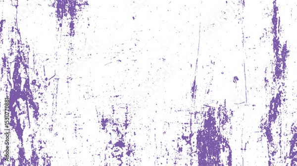 Fototapeta Purple paint splatter and scratch texture on white background for graphic design elements