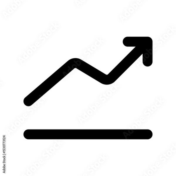 Obraz trend up line icon