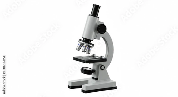 Fototapeta Professional light gray microscope