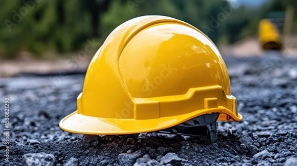 Fototapeta Hard hat chaos dynamic perspectives on construction safety in urban environments