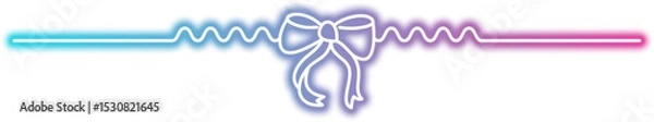 Obraz Neon Bow Knot Line Border