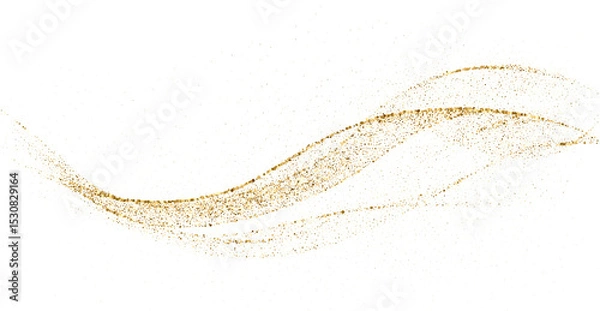 Fototapeta Abstract shiny color gold wave design element. Merry Christmas and Happy New Year Background. BG for invitation and greeting card