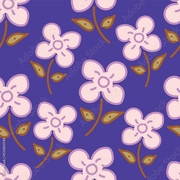 Fototapeta seamless floral pattern