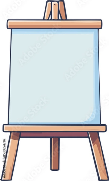 Fototapeta Empty Wooden Easel with Canvas - Art & Display Stand

