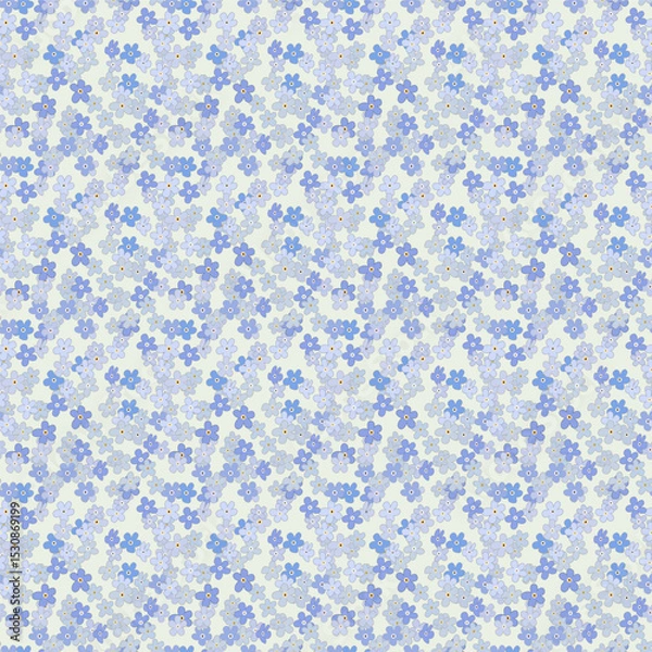 Fototapeta Forget-me-nots seamless pattern