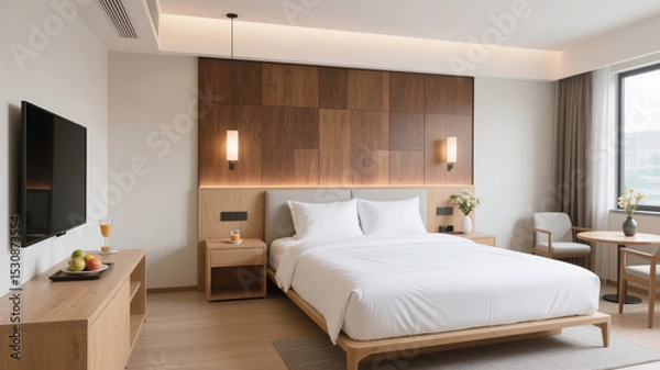 Obraz hotel room with bed