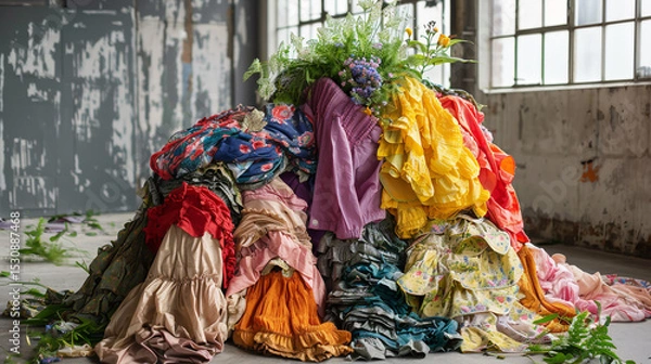 Fototapeta This approach supports circular fashion, as garments are easier to recycle or compost at the end of their lifecycle