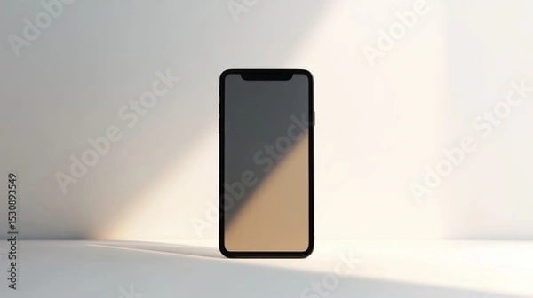 Fototapeta Innovative smartphone design showcased against a clean backdrop highlighting modern technology and minimalist aesthetics
