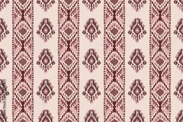 Fototapeta Abstract Vector, Batik, fabric embroidery, Ethnic pattern, Ogee, Geometric ethnic, Seamless textile, Ikat pattern, Ikat chevron, Paisley pattern, Vector element, Background printing, native american.