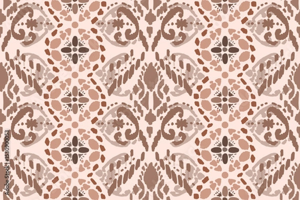Fototapeta Abstract Vector, Batik, fabric embroidery, Ethnic pattern, Ogee, Geometric ethnic, Seamless textile, Ikat pattern, Ikat chevron, Paisley pattern, Vector element, Background printing, native american.