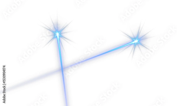Obraz Vector laser security beam illustration with neon glow lines on transparent background – creative abstract light design element.