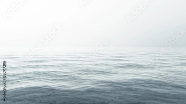 Obraz Minimalist digital art of white wave patterns with gentle light reflections