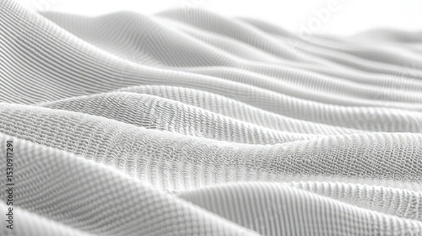 Obraz Minimalist abstract image of a wrinkled white surface, perfect for creative design backgrounds
