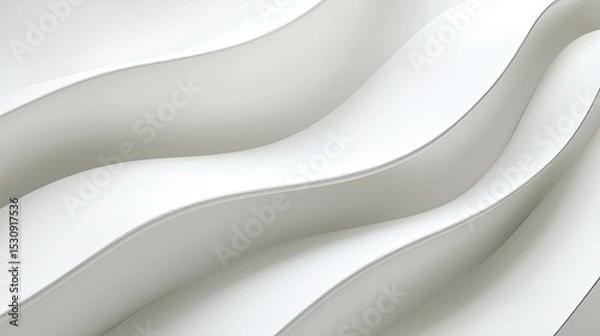 Fototapeta Soft and flowing white wave textures, perfect for background and design elements