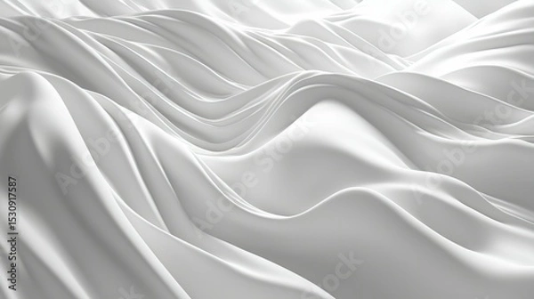 Fototapeta Soft and flowing white wave textures, perfect for background and design elements