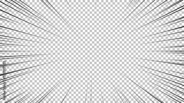 Fototapeta Black comic book transparent background