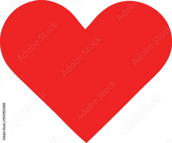 Obraz A simple red heart shape image for valentine s day or love related designs