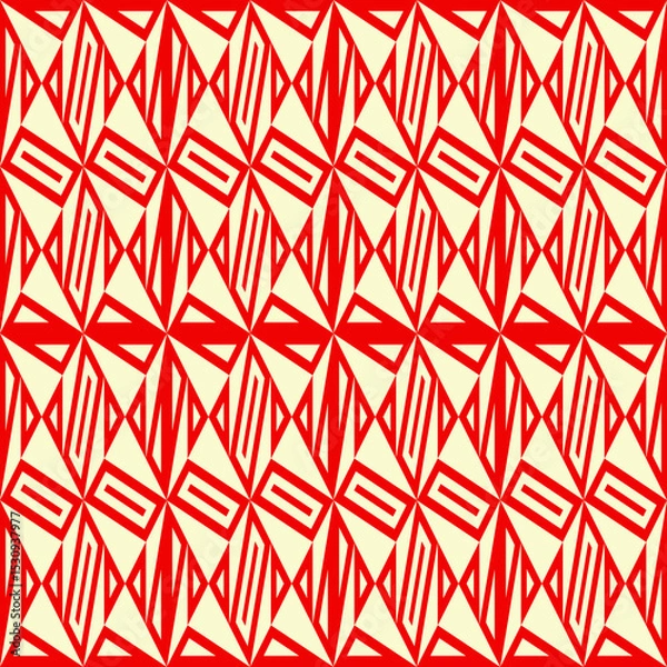 Fototapeta Geometrical ornament. Triangle,line shapes pattern. Abstract backdrop. Triangles, lines wallpaper. Geometric background. Ethnic motif. Mosaic ornate. Digital paper. Textile print. Web design. Vector