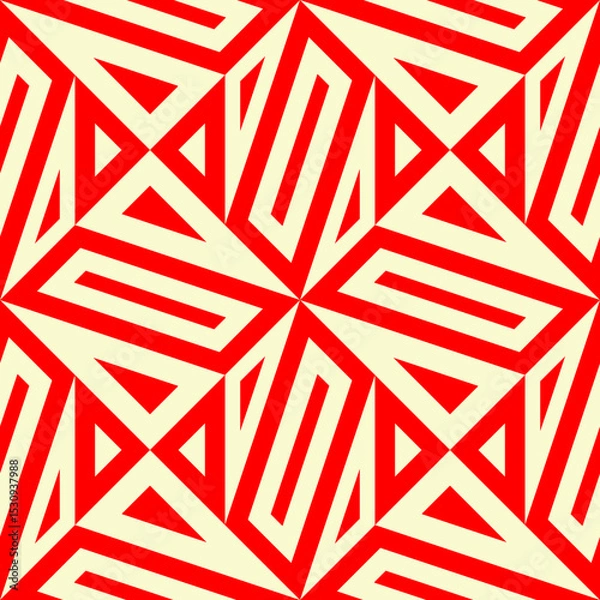 Fototapeta Geometrical ornament. Triangle,line shapes pattern. Abstract backdrop. Triangles, lines wallpaper. Geometric background. Ethnic motif. Mosaic ornate. Digital paper. Textile print. Web design. Vector
