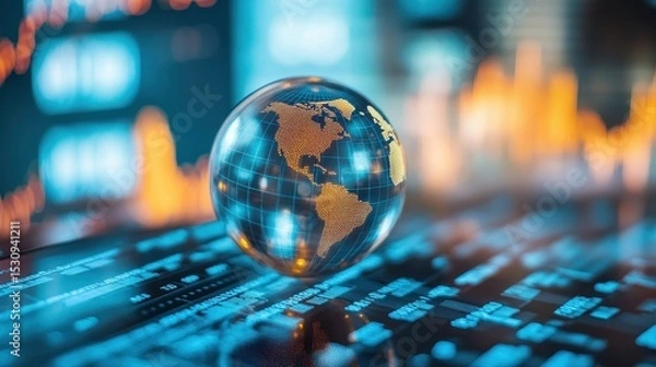 Obraz Investigate the impact of global economic events on investment markets.