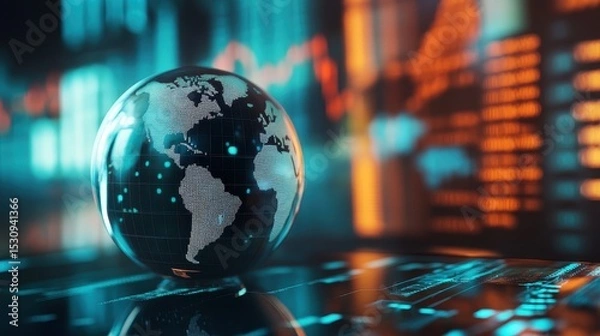 Obraz Investigate the impact of global economic events on investment markets.
