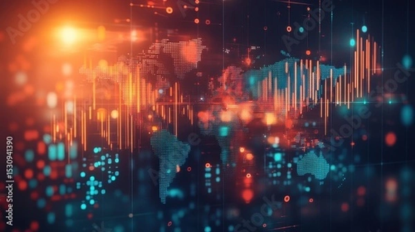Obraz Investigate the impact of global economic events on investment markets.