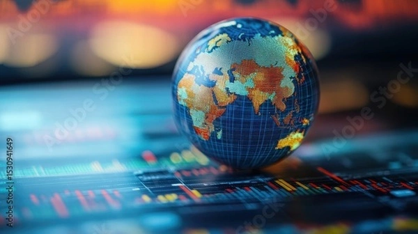 Obraz Investigate the impact of global economic events on investment markets.