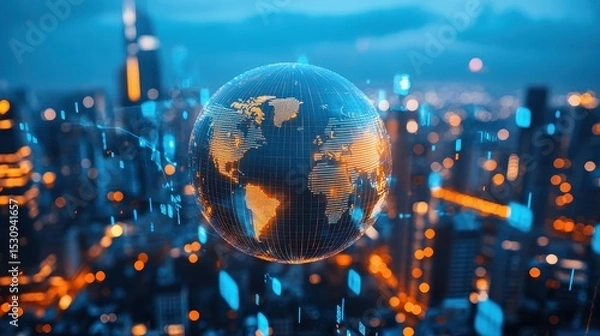 Obraz Investigate the impact of global economic events on investment markets.