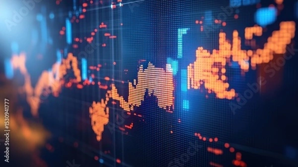 Obraz Investigate the impact of global economic events on investment markets.