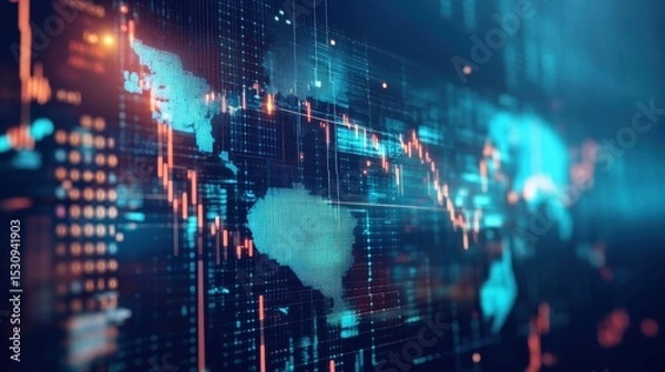Obraz Investigate the impact of global economic events on investment markets.